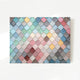 Dusty Pink and Blue Geometric Wall Pattern - Sage and Rose Prints