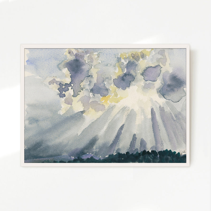 Silver Linings Sunlight Watercolor - Sage and Rose Prints