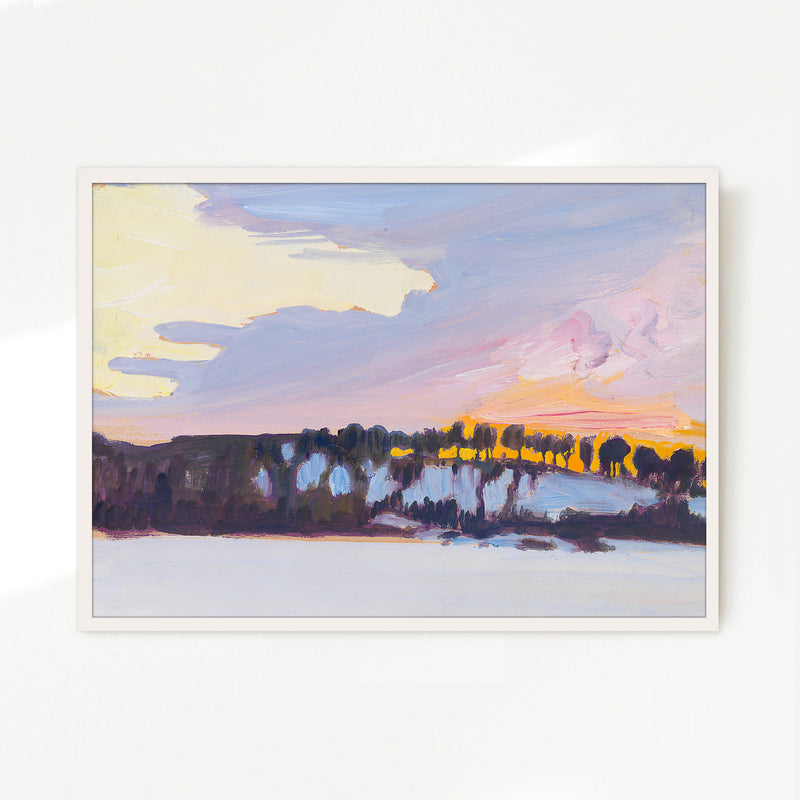 Sunset in Pastel Purple and Orange - Sage and Rose Prints