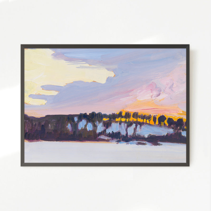 Sunset in Pastel Purple and Orange - Sage and Rose Prints