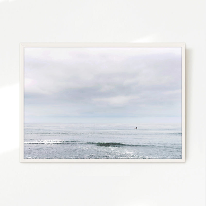 Silver Blue Sky Ocean Photo Print No1 - Sage and Rose Prints