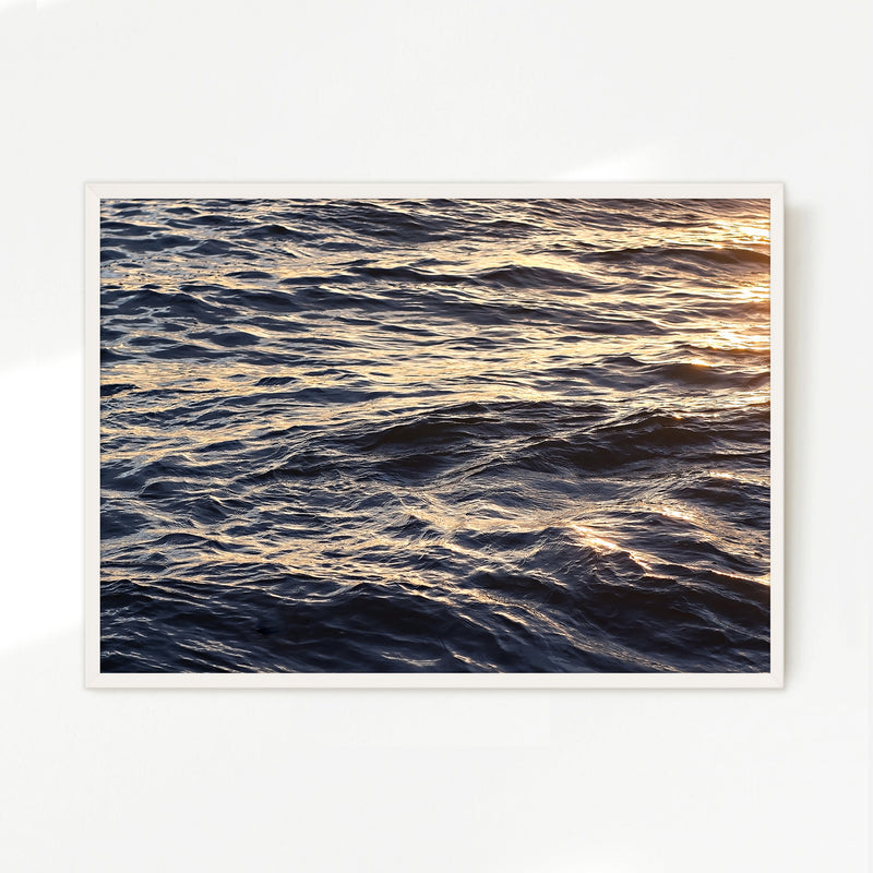 Sunset Ocean Waves Pattern Photo No1 - Sage and Rose Prints