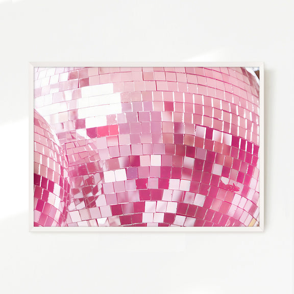Pink Sparklecore Disco Ball Photo - Sage and Rose Prints
