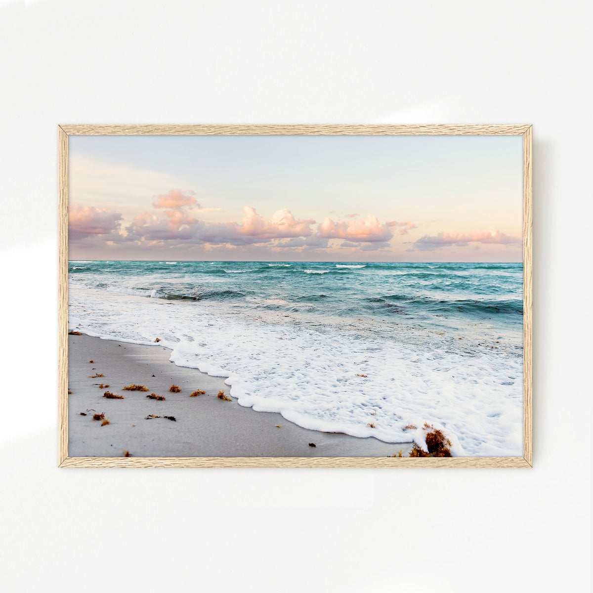 Soft Pastel Miami Beach Ocean Photo - Sage and Rose Prints