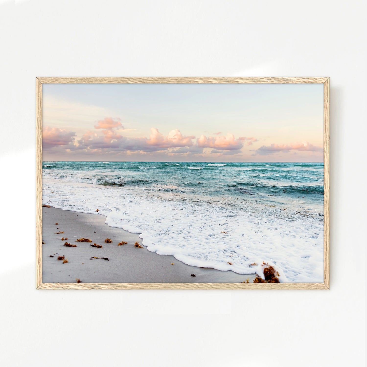 Soft Pastel Miami Beach Ocean Photo - Sage and Rose Prints