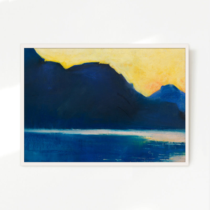 Sundown in Deep Blues and Yellow - Sage and Rose Prints