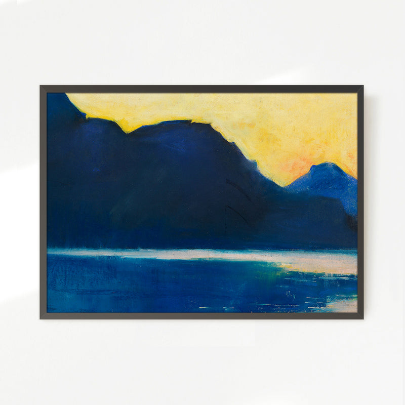 Sundown in Deep Blues and Yellow - Sage and Rose Prints