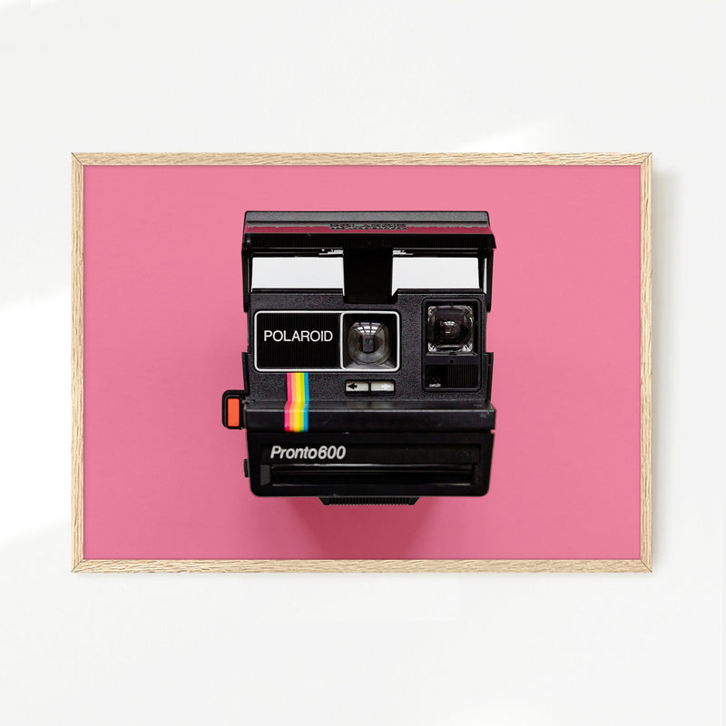 Retro Pink Camera Print - Sage and Rose Prints