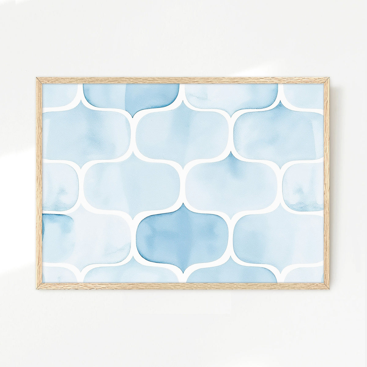Coastal Blue Watercolor Pattern - Sage and Rose Prints