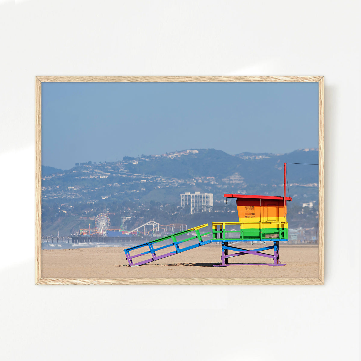 Rainbow Pride Life Guard Stand Beach Photo - Sage and Rose Prints