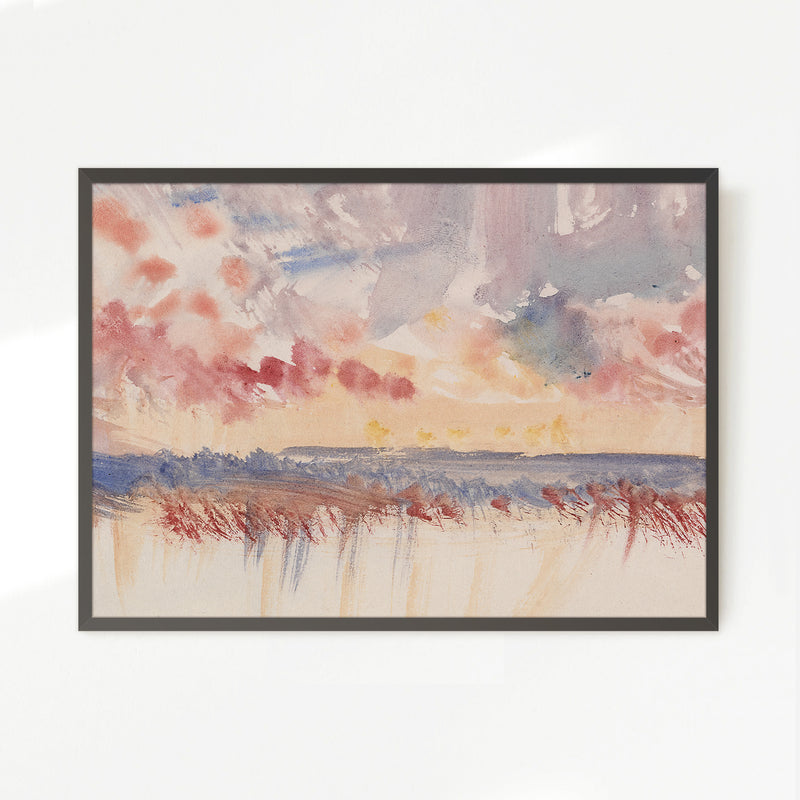 Rose Red Abstract Watercolor - Sage and Rose Prints