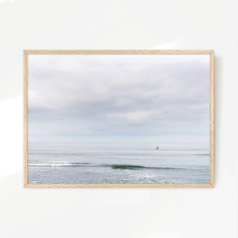 Silver Blue Sky Ocean Photo Print No1 - Sage and Rose Prints