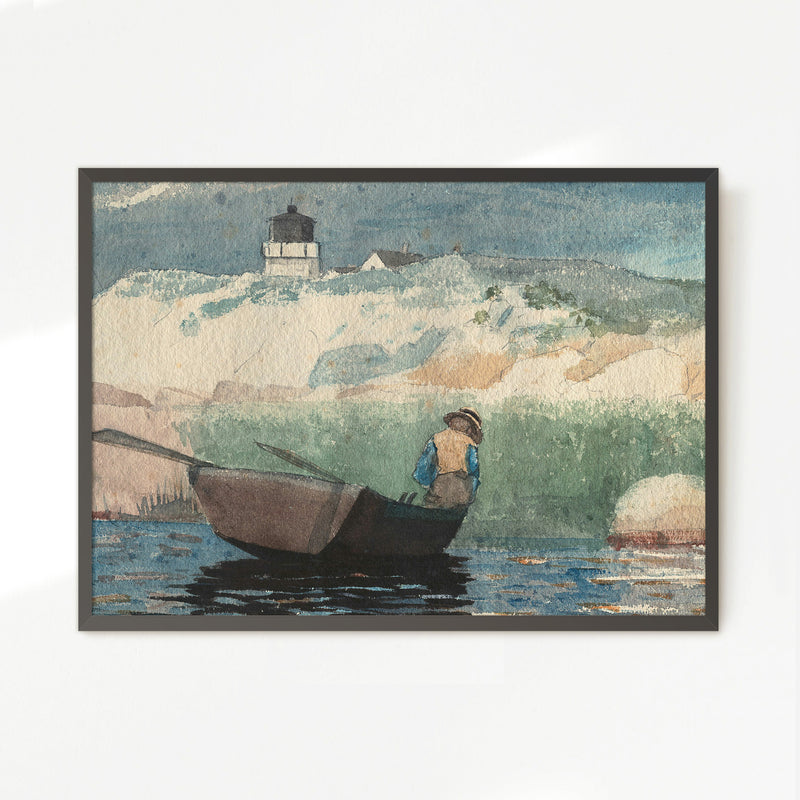 Gone Fishing Watercolor - Sage and Rose Prints
