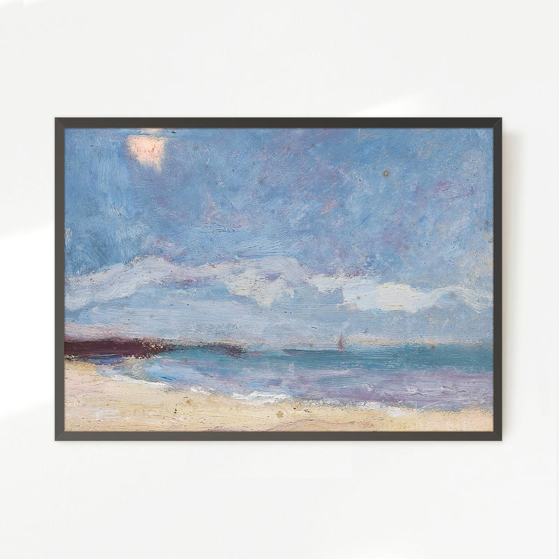 Seascape Watercolor in Periwinkle Blue - Sage and Rose Prints