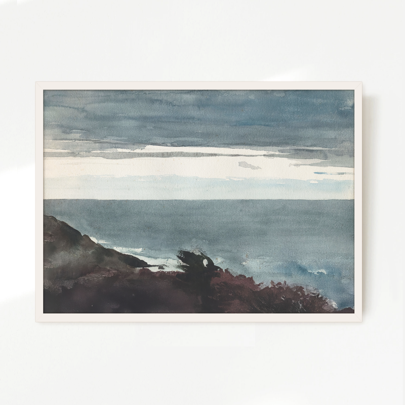 Slate Blue Seascape Print No2 - Sage and Rose Prints