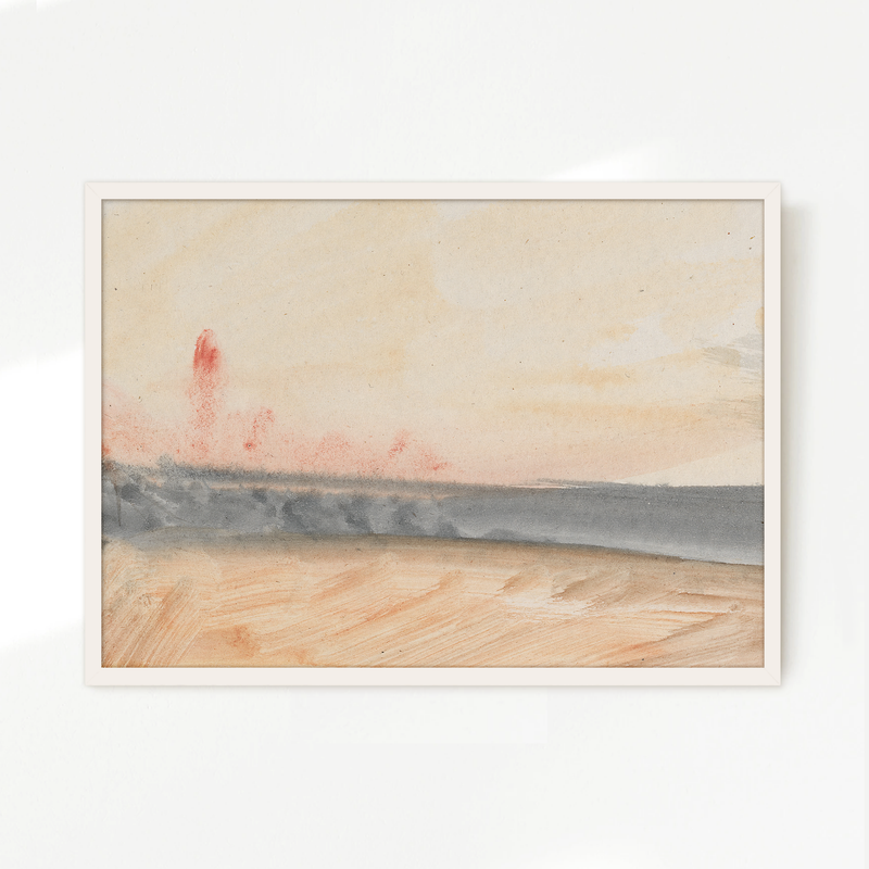 Simple Abstract Coastal Landscape - Sage and Rose Prints