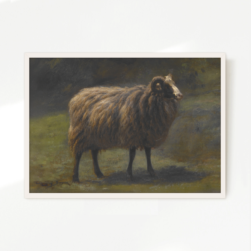 Romanticism Revival Sheep Art Print No2 - Sage and Rose Prints