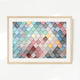 Dusty Pink and Blue Geometric Wall Pattern - Sage and Rose Prints