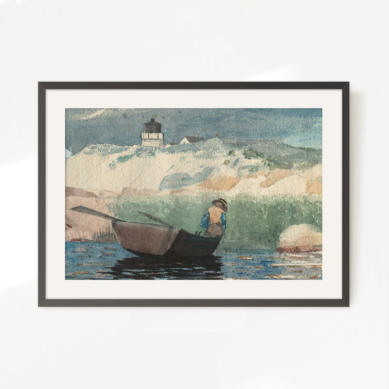 Gone Fishing Watercolor - Sage and Rose Prints