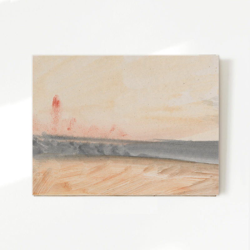 Simple Abstract Coastal Landscape - Sage and Rose Prints