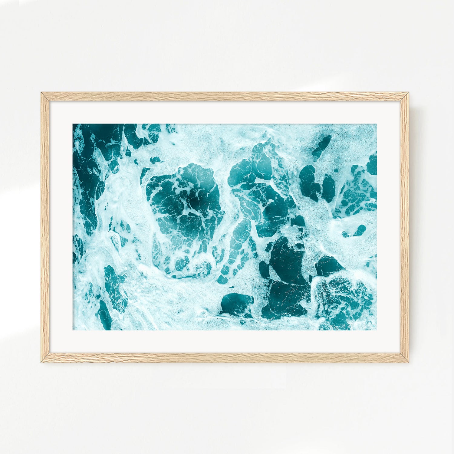 Teal Ocean Waves Photo Coastal Art No1 - Sage and Rose Prints