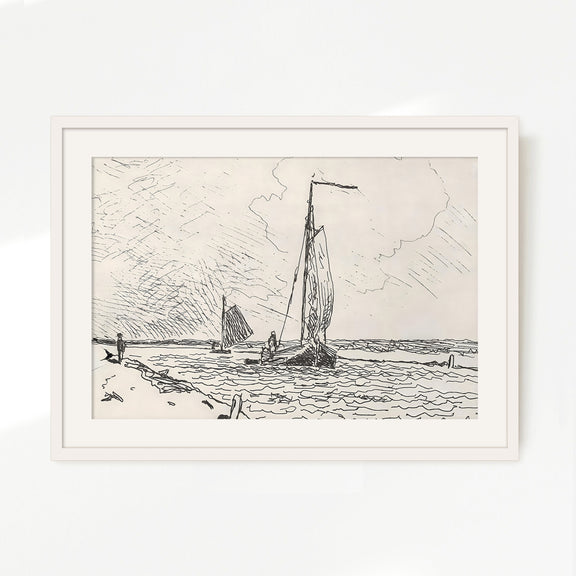 Sailboat Drawing 18-1x - Sage and Rose Prints