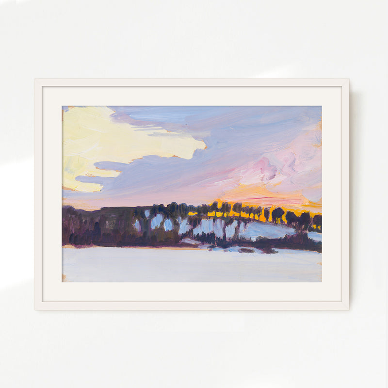 Sunset in Pastel Purple and Orange - Sage and Rose Prints