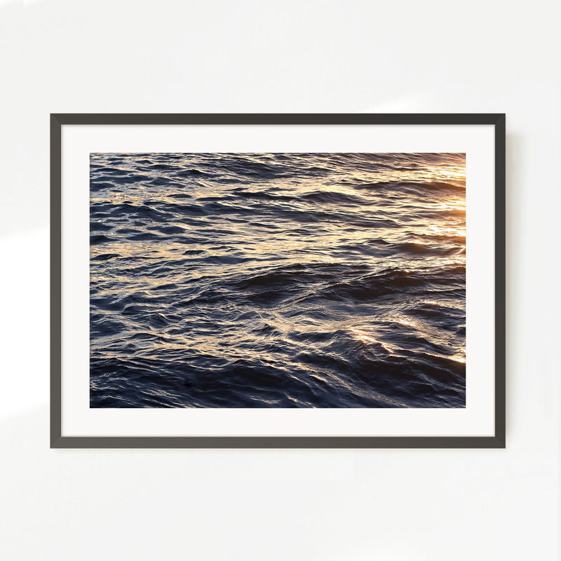 Sunset Ocean Waves Pattern Photo No1 - Sage and Rose Prints