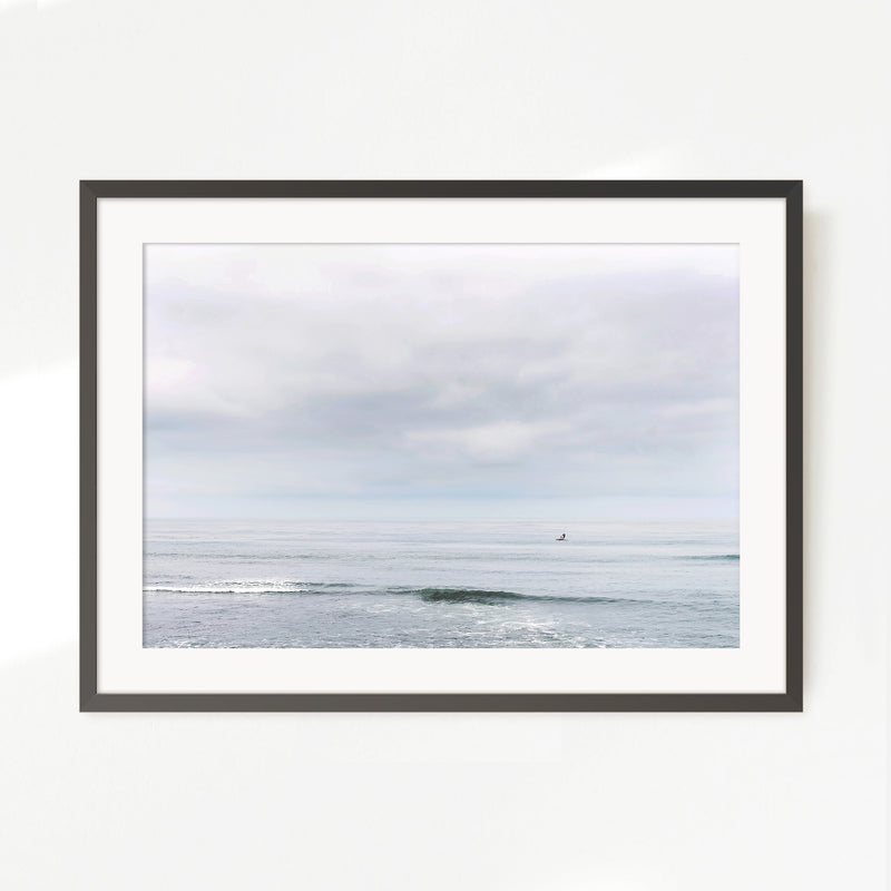 Silver Blue Sky Ocean Photo Print No1 - Sage and Rose Prints