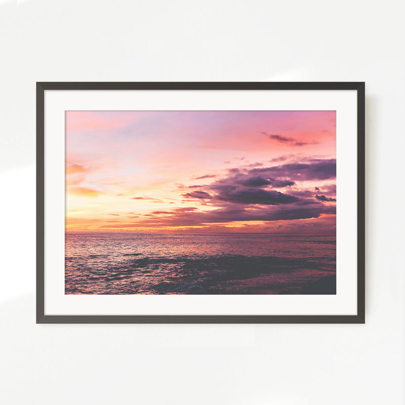 Purple and Pink Sky Ocean Photography - Sage and Rose Prints