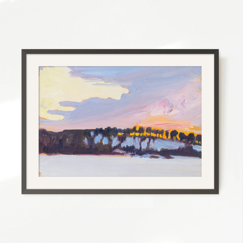 Sunset in Pastel Purple and Orange - Sage and Rose Prints