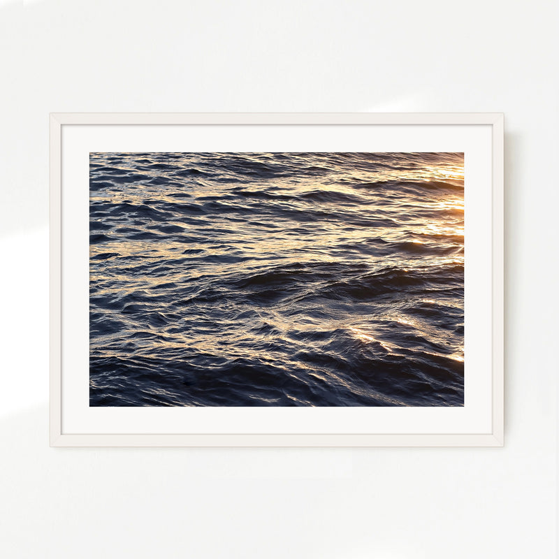 Sunset Ocean Waves Pattern Photo No1 - Sage and Rose Prints