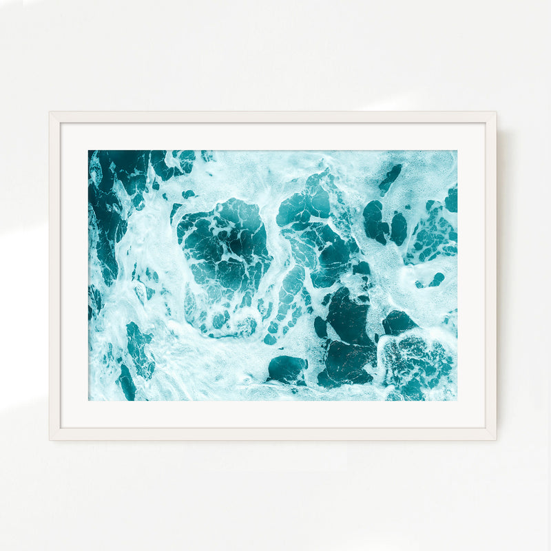 Teal Ocean Waves Photo Coastal Art No1 - Sage and Rose Prints