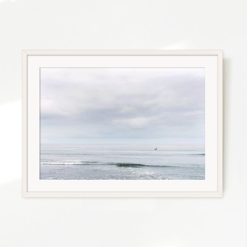 Silver Blue Sky Ocean Photo Print No1 - Sage and Rose Prints