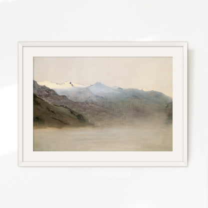 Muted Mountain Painting No2 - Sage and Rose Prints