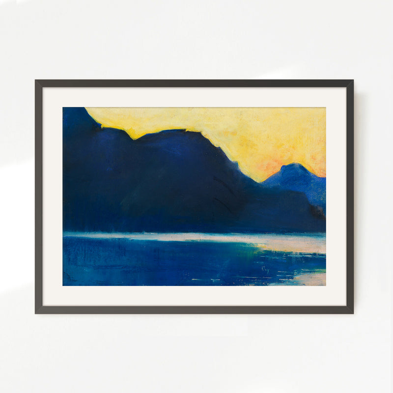 Sundown in Deep Blues and Yellow - Sage and Rose Prints