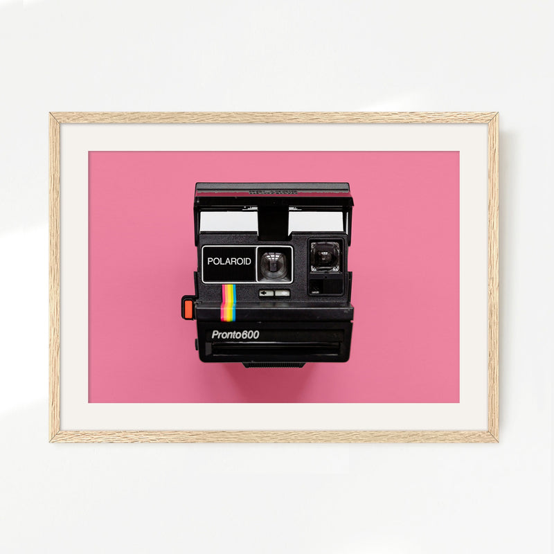 Retro Pink Camera Print - Sage and Rose Prints