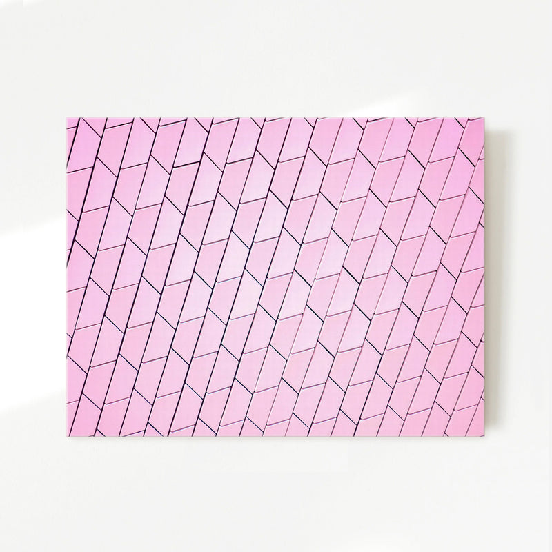 Pink Tile Wall Pattern Art - Sage and Rose Prints