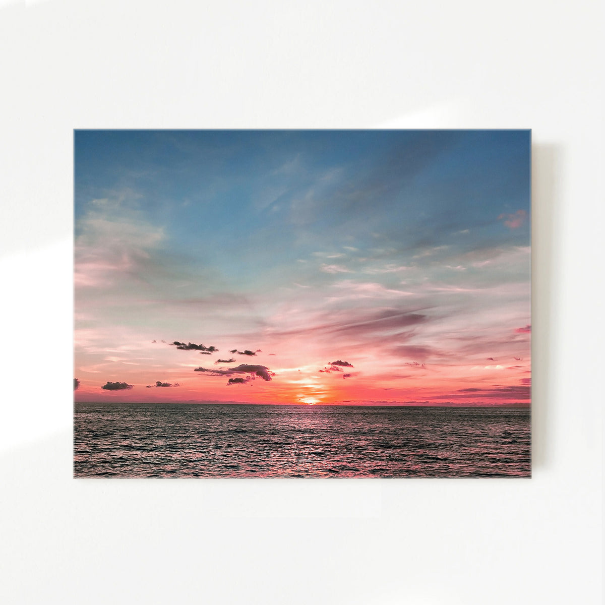 Pink Sunset Sky Ocean Photography - Sage and Rose Prints