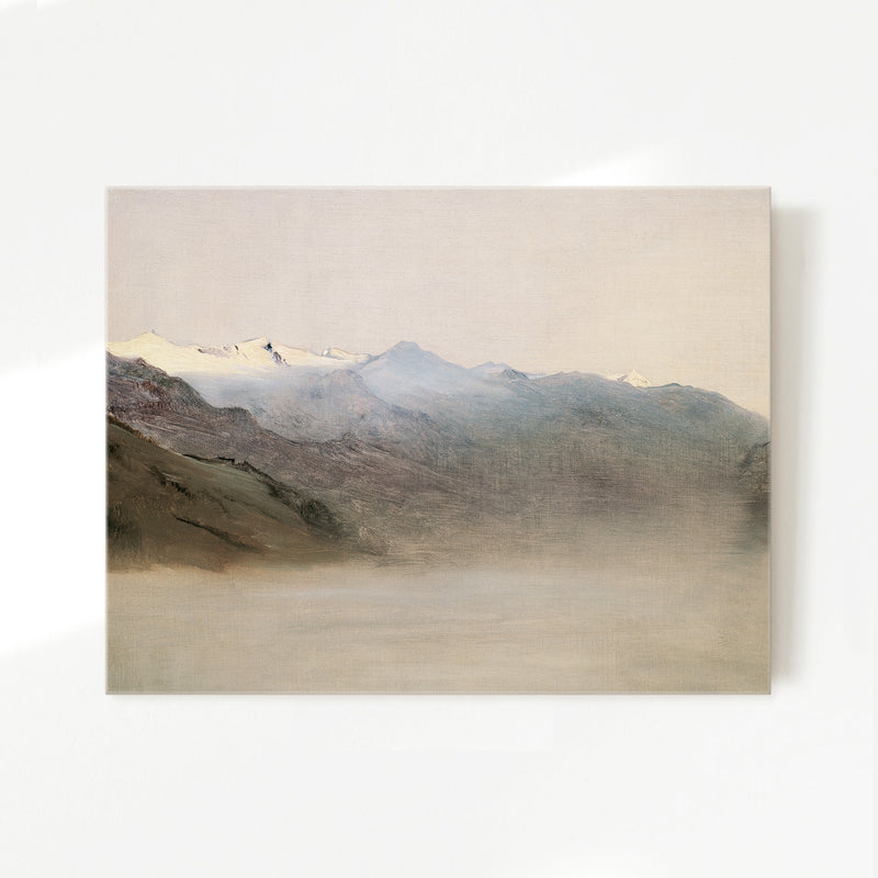 Muted Mountain Painting No2 - Sage and Rose Prints