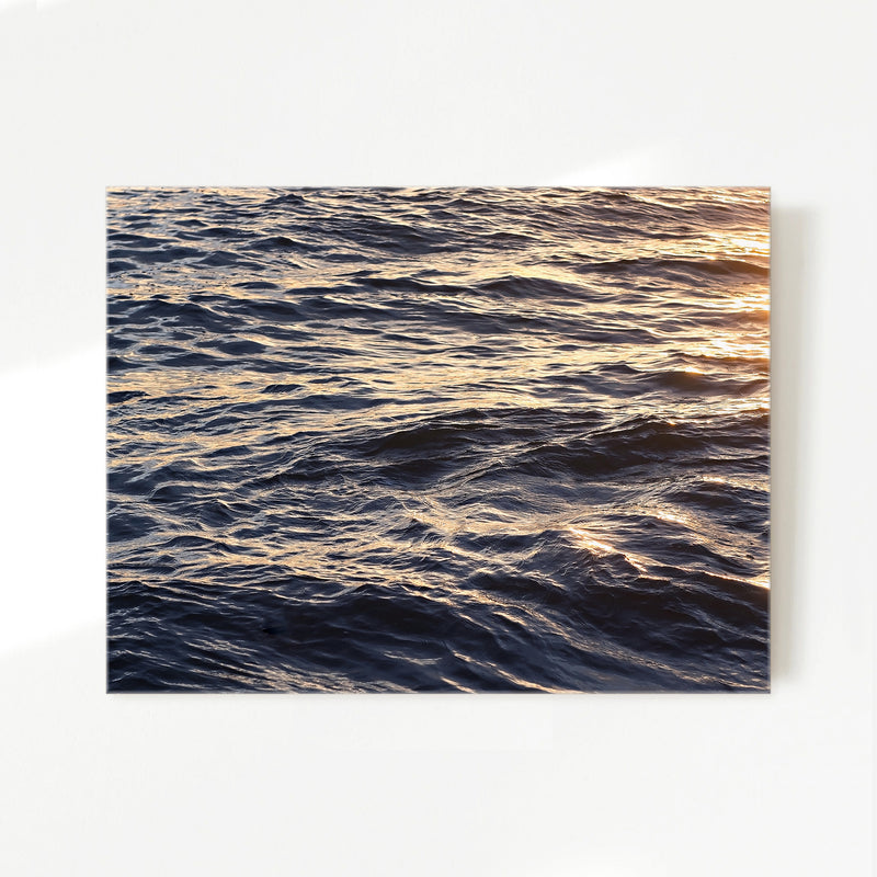 Sunset Ocean Waves Pattern Photo No1 - Sage and Rose Prints