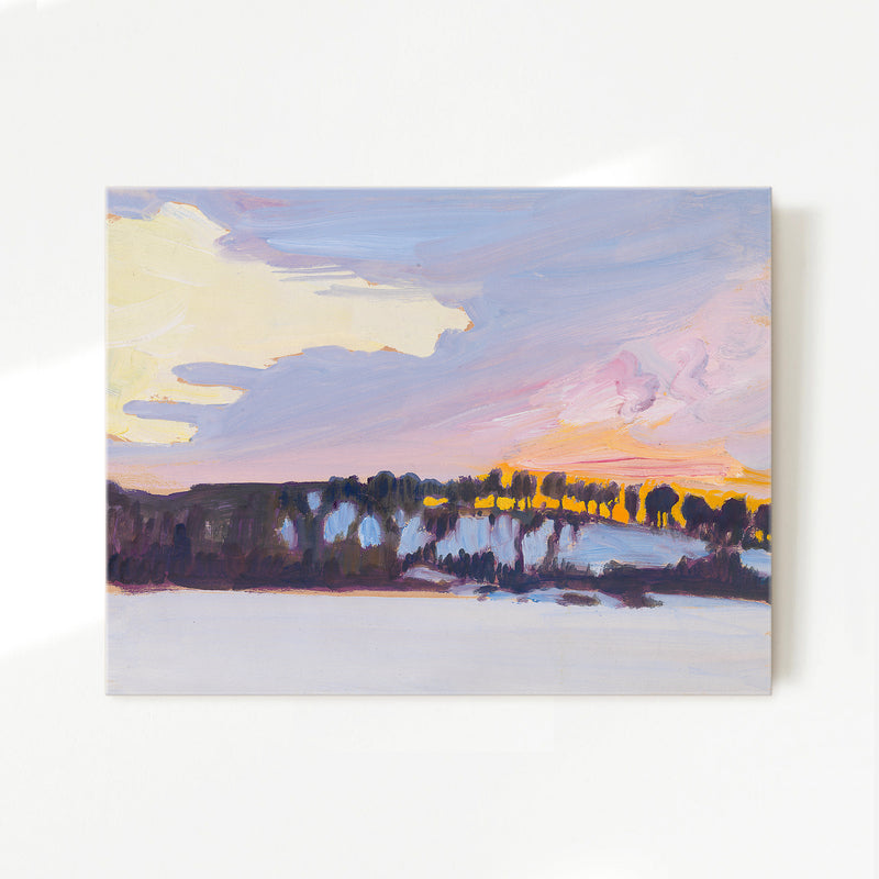 Sunset in Pastel Purple and Orange - Sage and Rose Prints