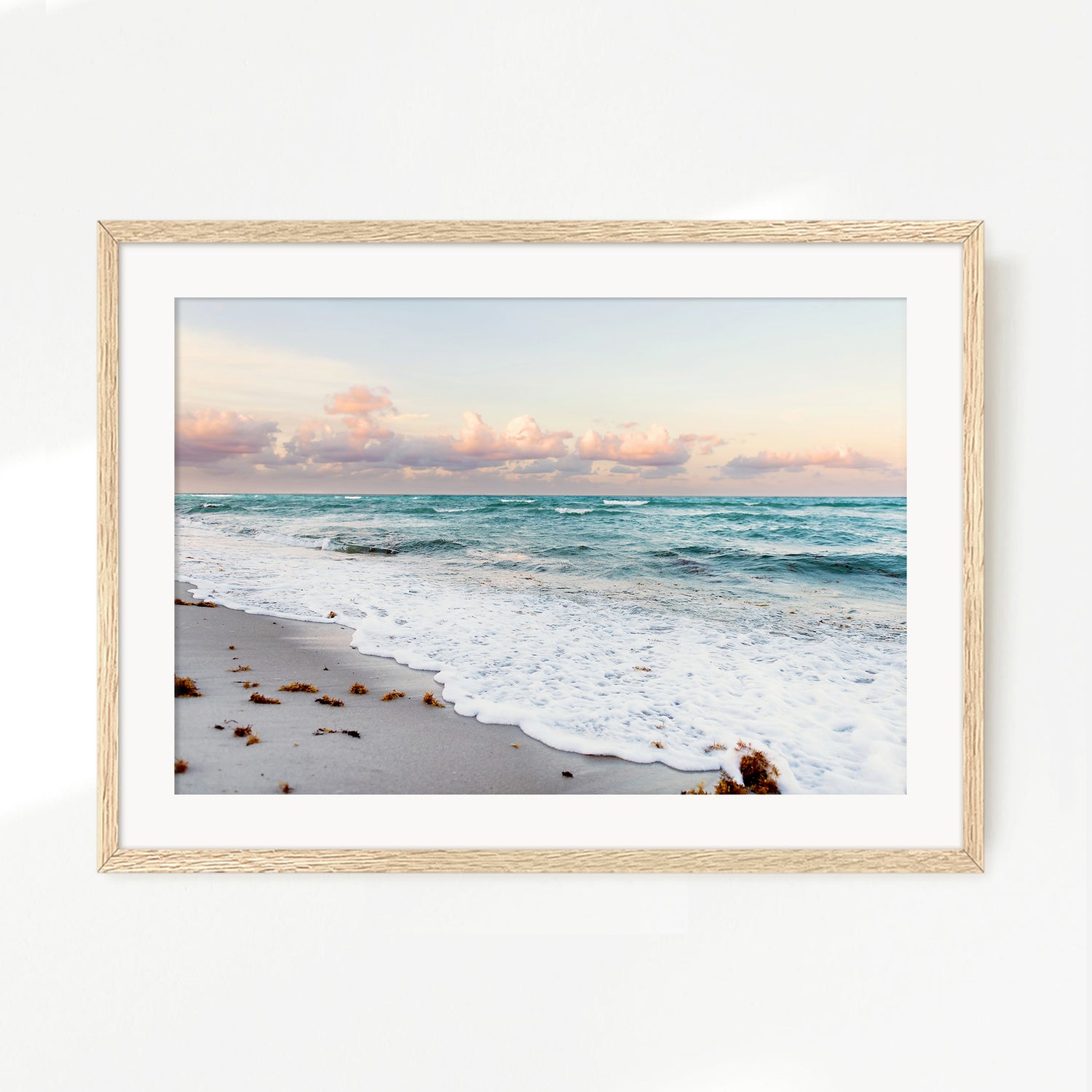 Soft Pastel Miami Beach Ocean Photo - Sage and Rose Prints