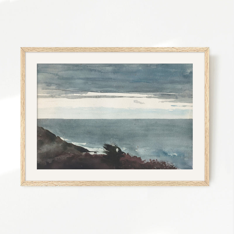 Slate Blue Seascape Print No2 - Sage and Rose Prints