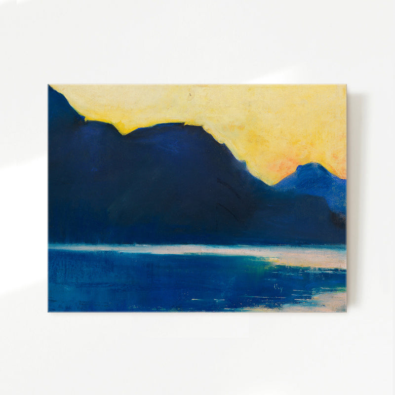 Sundown in Deep Blues and Yellow - Sage and Rose Prints