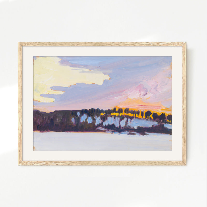 Sunset in Pastel Purple and Orange - Sage and Rose Prints