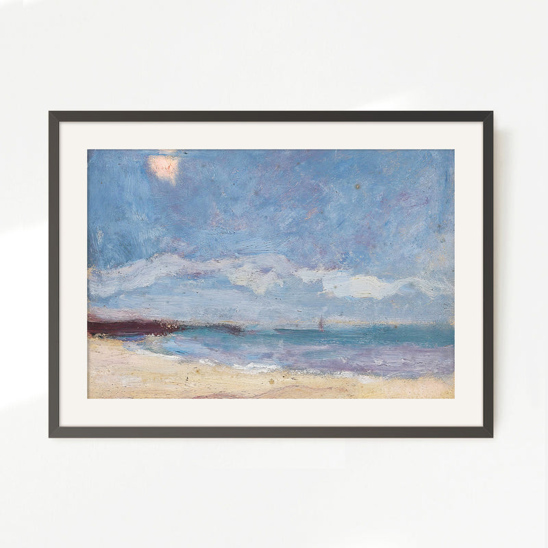 Seascape Watercolor in Periwinkle Blue - Sage and Rose Prints