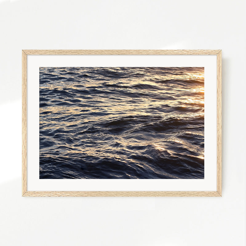 Sunset Ocean Waves Pattern Photo No1 - Sage and Rose Prints
