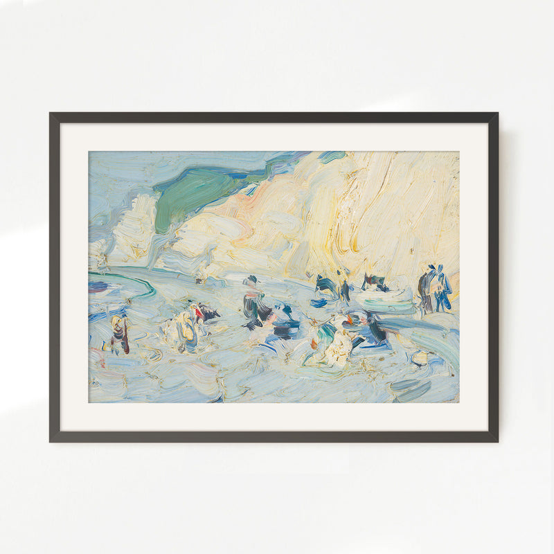 Busy Beach Impasto Oil Painting - Sage and Rose Prints