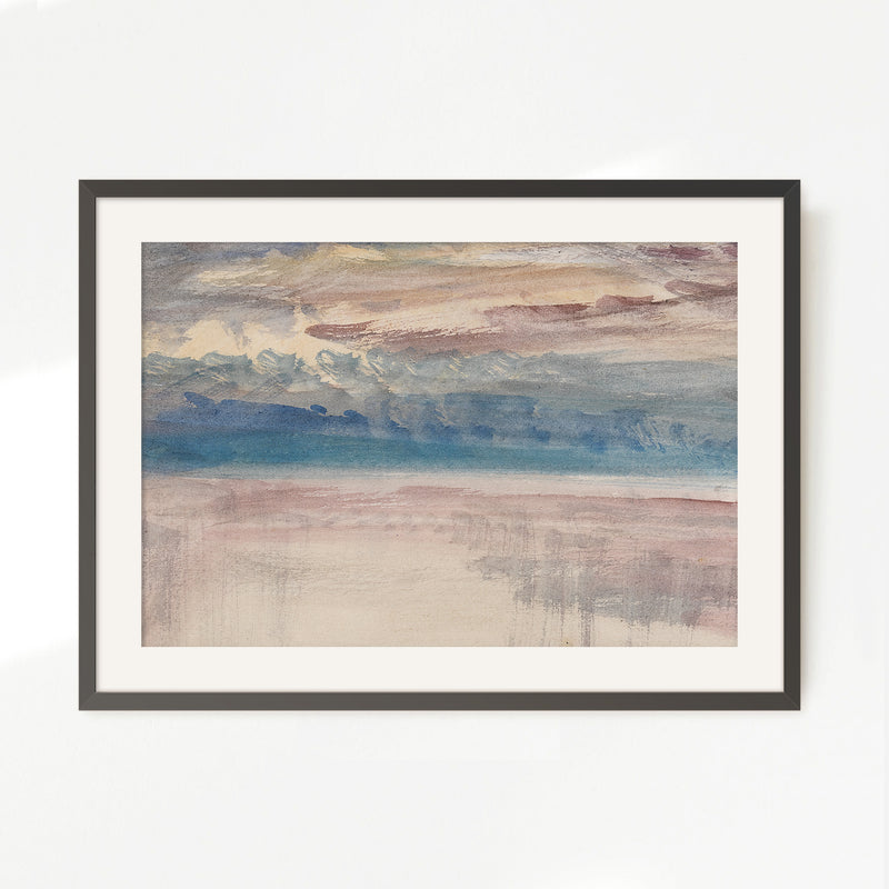 Muted Abstract Seascape Watercolor - Sage and Rose Prints